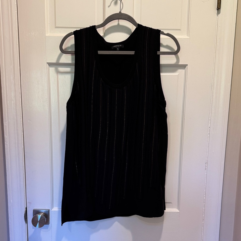 Lafayette 148 New York Black Tank Top